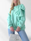 Charlotte 3D bow jumper Mint