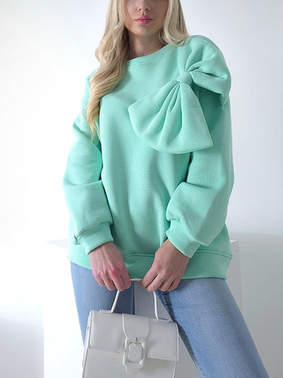 Charlotte 3D bow jumper Mint