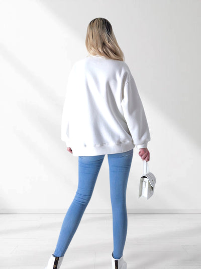 Charlotte 3D bow jumper White/Cream