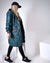 Sara Oversize Quilted hooded jacket Green