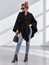 Sofia Soft Brushed Pull-Through Poncho Black