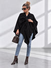 Sofia Soft Brushed Pull-Through Poncho Black