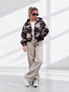Lexi Camo Print Hooded Bomber Jacket