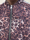 Lola Quilted Leopard Print Bomber Jacket
