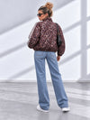 Lola Quilted Leopard Print Bomber Jacket