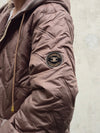 Zoe Oversize Quilted hooded jacket Taupe