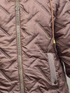 Zoe Oversize Quilted hooded jacket Taupe