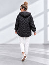 Zoe Oversize Quilted hooded jacket Black