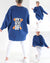 Oversize Don't give up jumper Navy