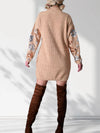 Sequin knitted dress Camel