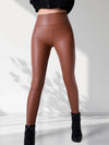 Tara Cinnamon Faux leather Leggings