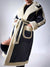 Maxi faux leather aviator coat with contrast borg lining