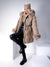 Faux fur lining and cuff padded coat Taupe
