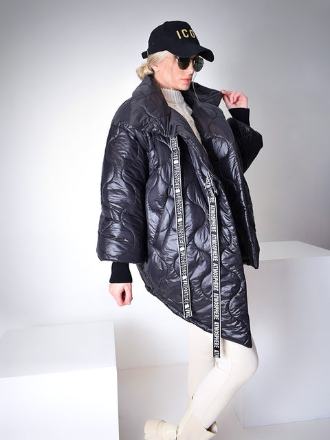 Cora Oversize Quilted jacket Black
