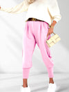Emma Belted stretchy pants Baby Pink