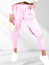 Emma Belted stretchy pants Baby Pink