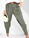Emma Belted stretchy pants Khaki