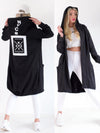 Hooded cardigan NYC Black