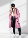 Hooded printed cardigan Dark pink