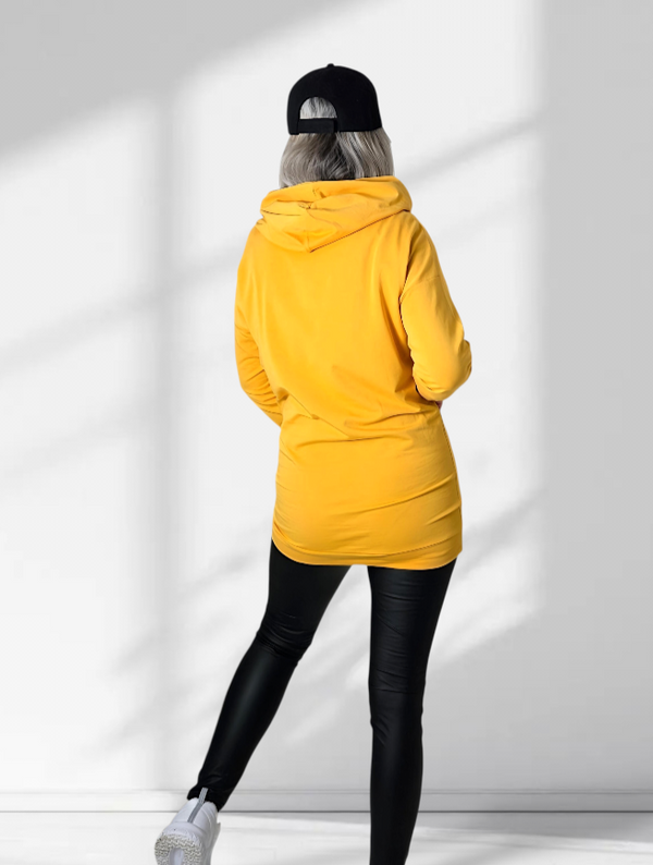Fashion tape jumper / jumper dress Mustard