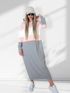 Maxi hooded jumper dress Pink