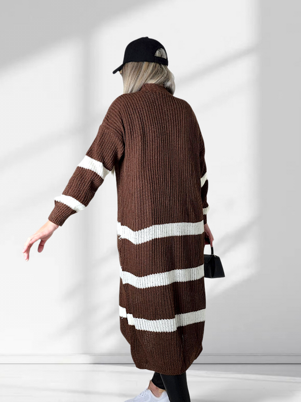 Kelsie Knitted cardigan Brown