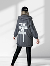 Hooded zip up jumper world Grey