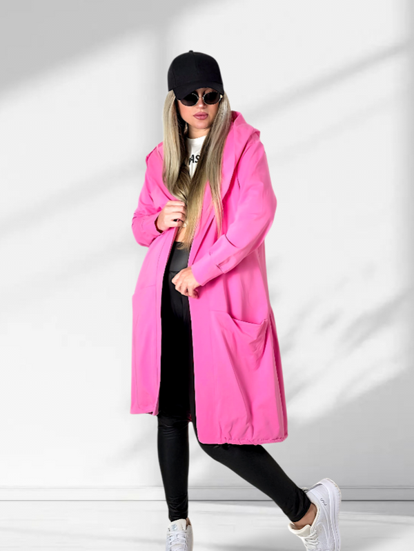 Hooded cardigan NYC Pink