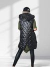 Sarah Black hooded quilted gilet