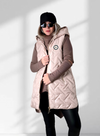 Sarah Blush hooded quilted gilet