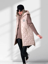 Sarah Blush hooded quilted gilet