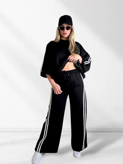 Ayla 2 pieces Trousers and Jumper Black