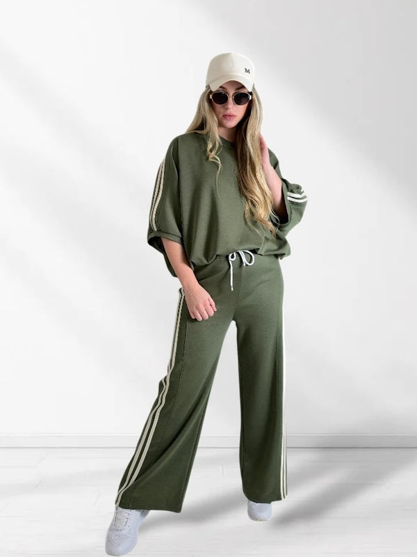 Ayla 2 pieces Trousers and Jumper Khaki