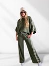 Ayla 2 pieces Trousers and Jumper Khaki