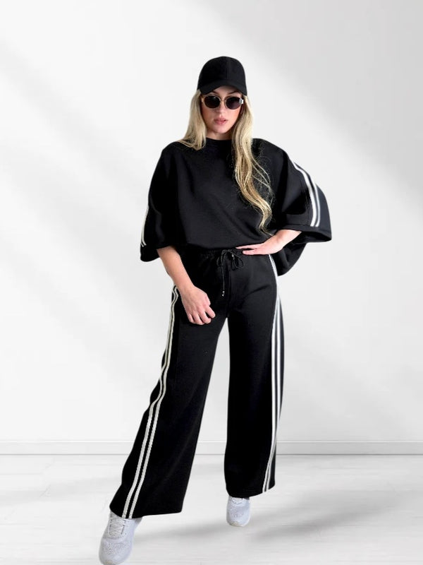 Ayla 2 pieces Trousers and Jumper Black
