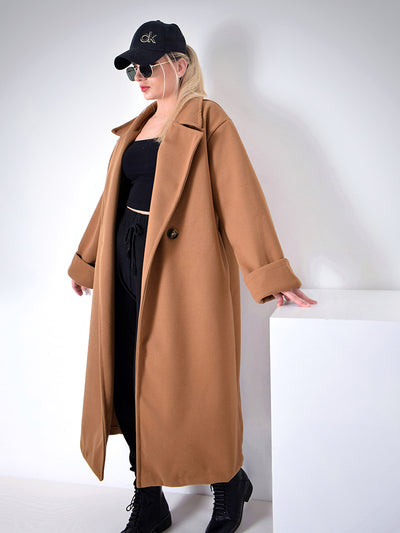 Casie Camel longline coat