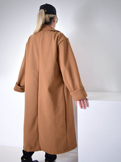 Casie Camel longline coat