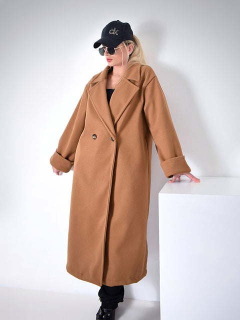 Casie Camel longline coat