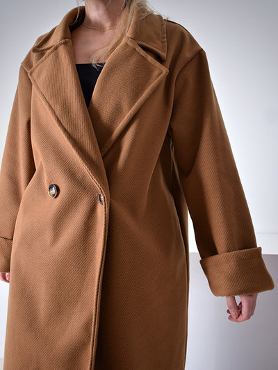 Casie Camel longline coat