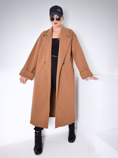 Casie Camel longline coat