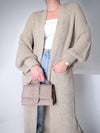 Ava Longline Knitted cardigan Beige