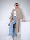 Ava Longline Knitted cardigan Beige