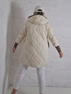 Emily hooded quilted coat Cream
