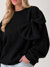 Charlotte 3D bow jumper Black