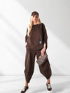 2 pieces Trousers and Jumper Brown