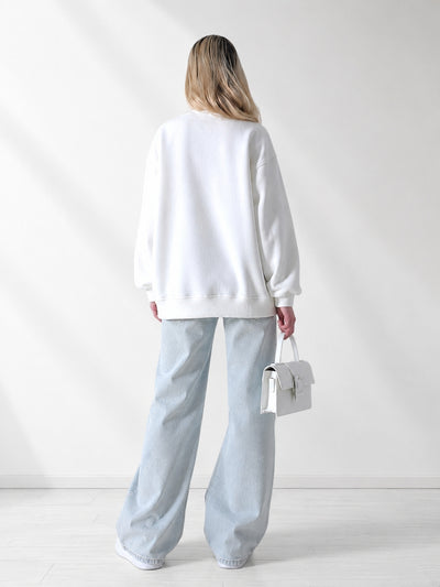 Charlotte 3D bow jumper White/Cream