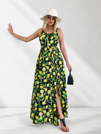 Alba Strappy Maxi dress Black