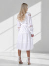 Crochet shirt dress White