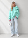 Charlotte 3D bow jumper Mint