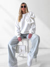 Charlotte 3D bow jumper White/Cream